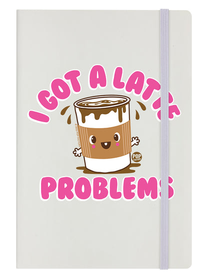 Pop Factory I Got A Latte Problems Cream A5 Hard Cover Notebook