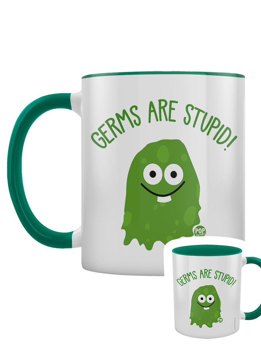Pop Factory Germs Are Stupid Green Inner 2-Tone Mug