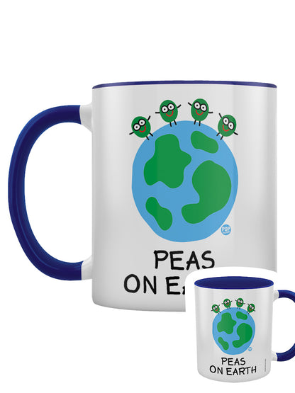 Pop Factory Peas On Earth Blue Inner 2-Tone Mug