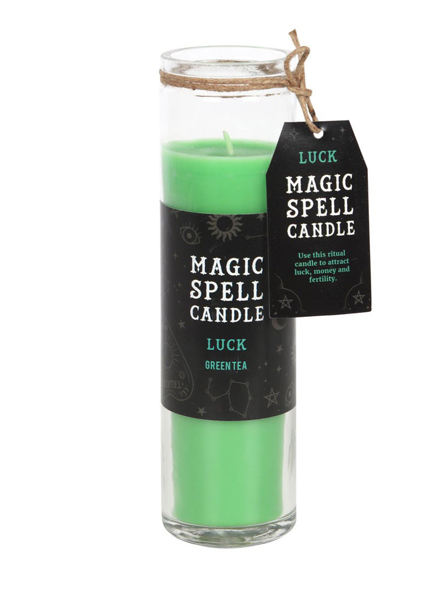 Green Tea Luck Spell Tube Candle