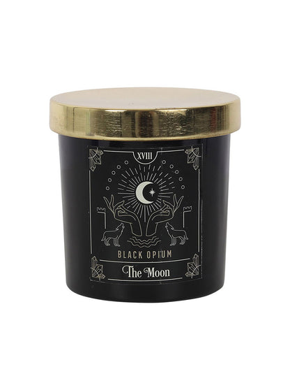 The Moon Black Opium Tarot Candle