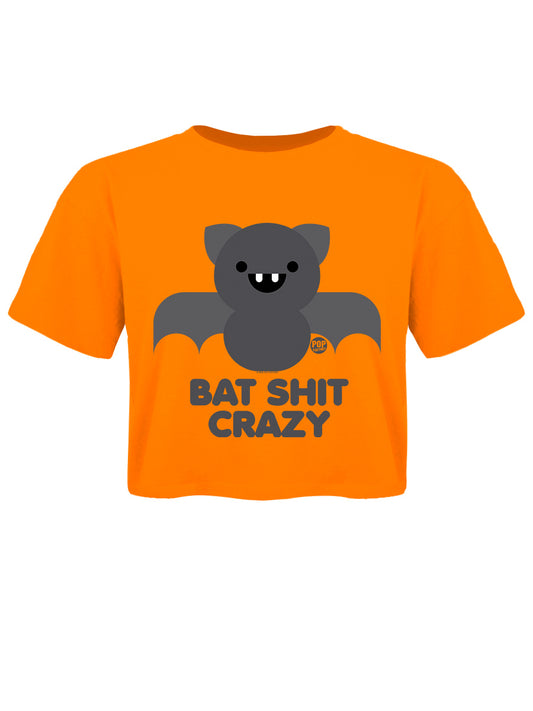 Pop Factory Bat Shit Crazy Orange Boxy Crop Top