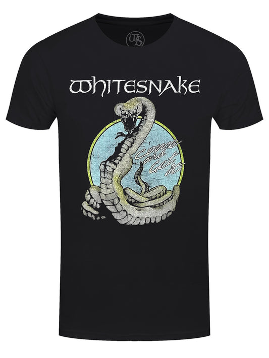 Whitesnake Circle Snake Men's Black T-shirt