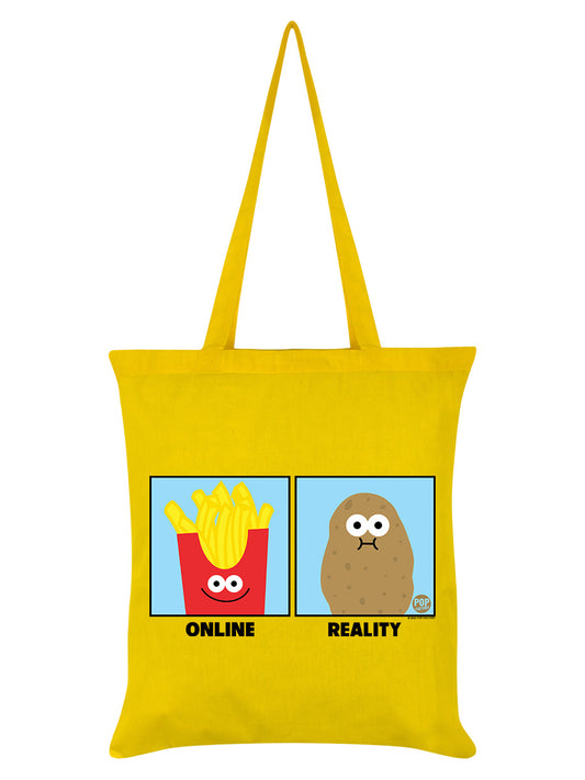Pop Factory Online v Reality Yellow Tote Bag