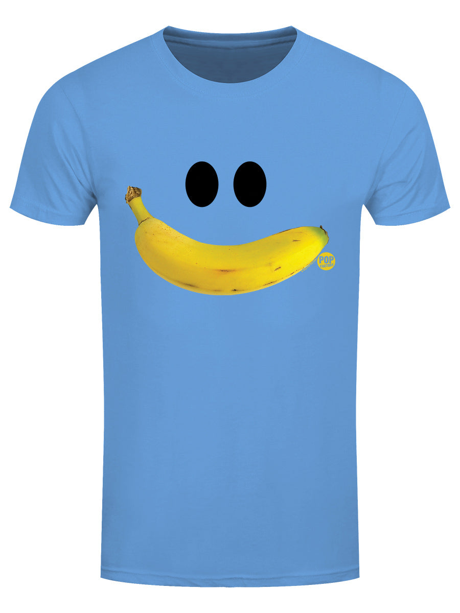 Pop Factory Banana Smile Men's Azure Blue T-Shirt