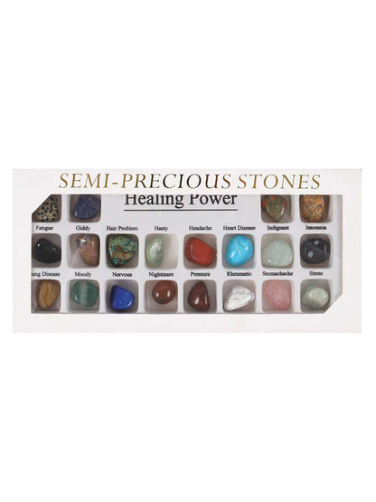 Healing Power Gemstone Set 20 Semi-Precious Stones