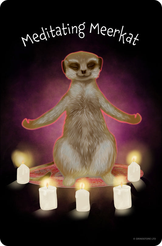 The Un-Familiars Meditating Meerkat Small Tin Sign