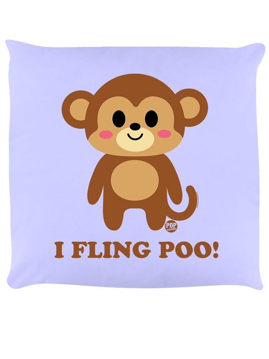 Pop Factory I Fling Poo Lilac Cushion