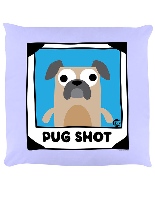 Pop Factory Pug Shot Pink Cushion