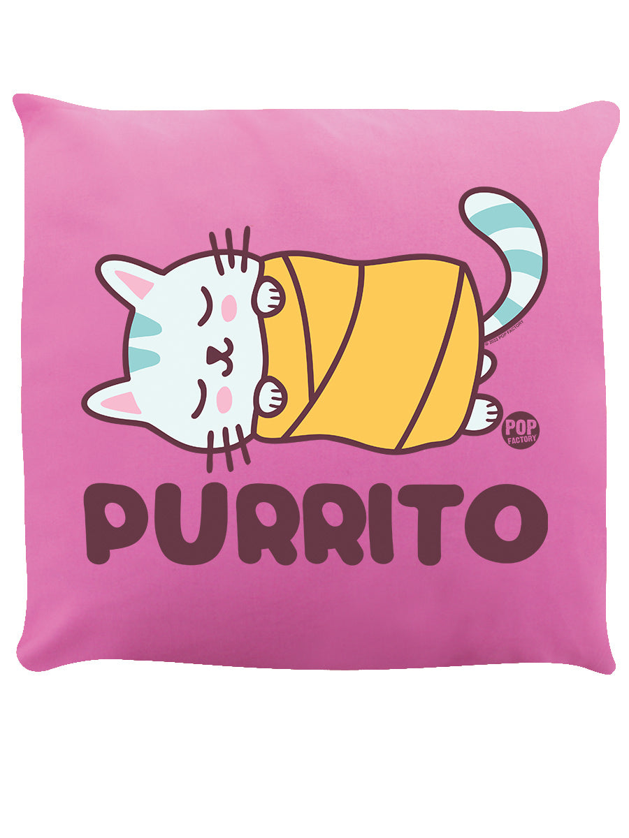 Pop Factory Purrito Pink Cushion