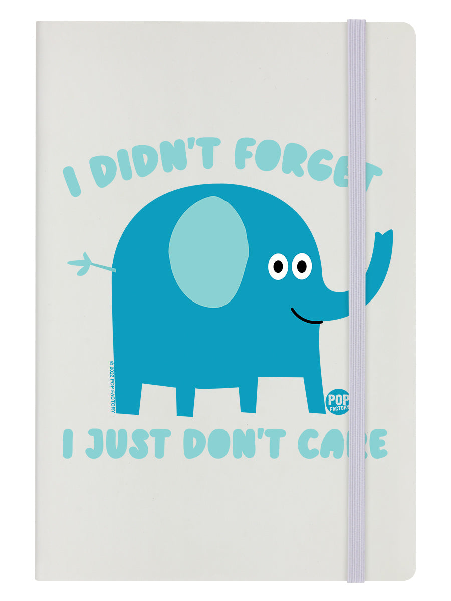 Pop Factory I Didn't Forget I Just Don't Care Cream A5 Hard Cover Notebook
