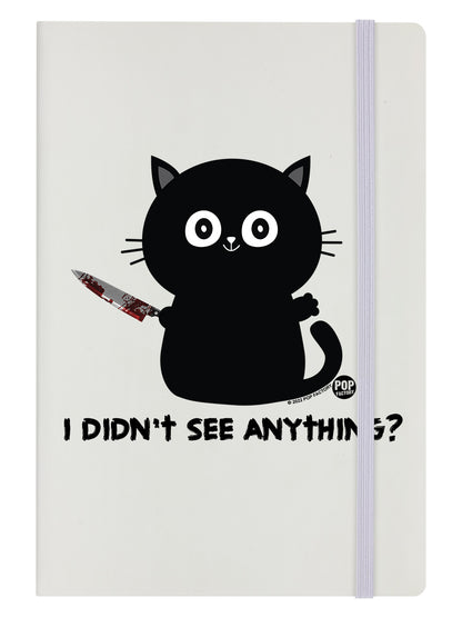Pop Factory I Didn't See Anything? Cream A5 Hard Cover Notebook