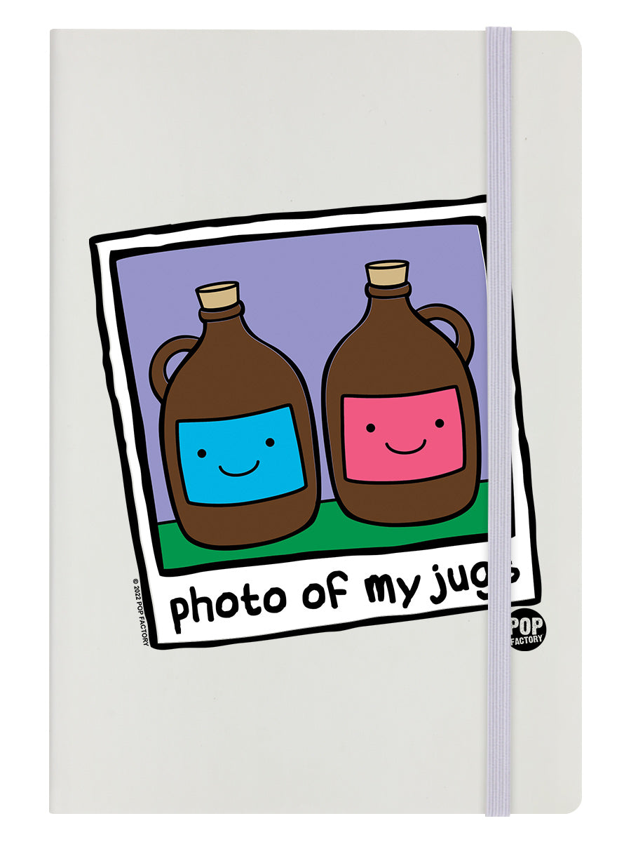Pop Factory Photo of My Jugs Cream A5 Hard Cover Notebook