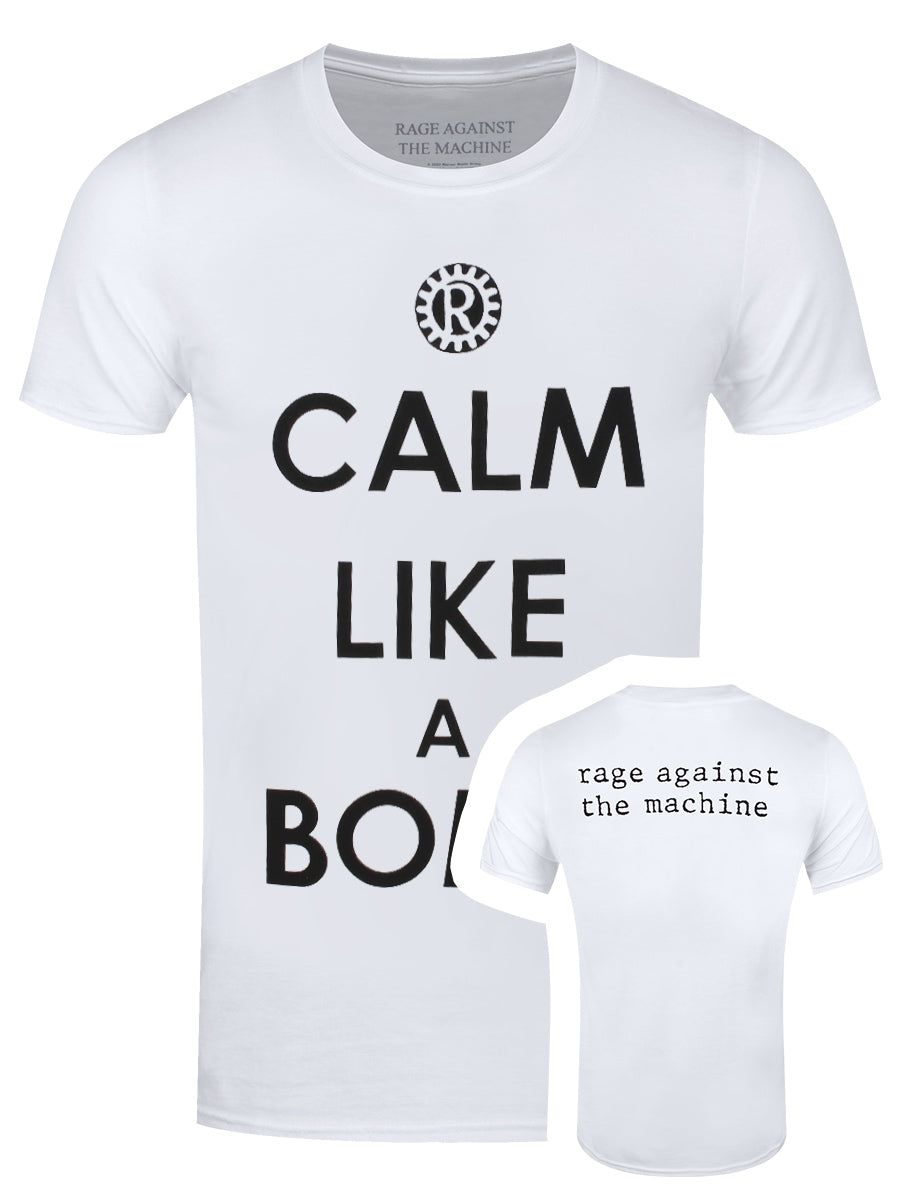 Rage Against The Machine Calm Like A Bomb Men's White T-Shirt