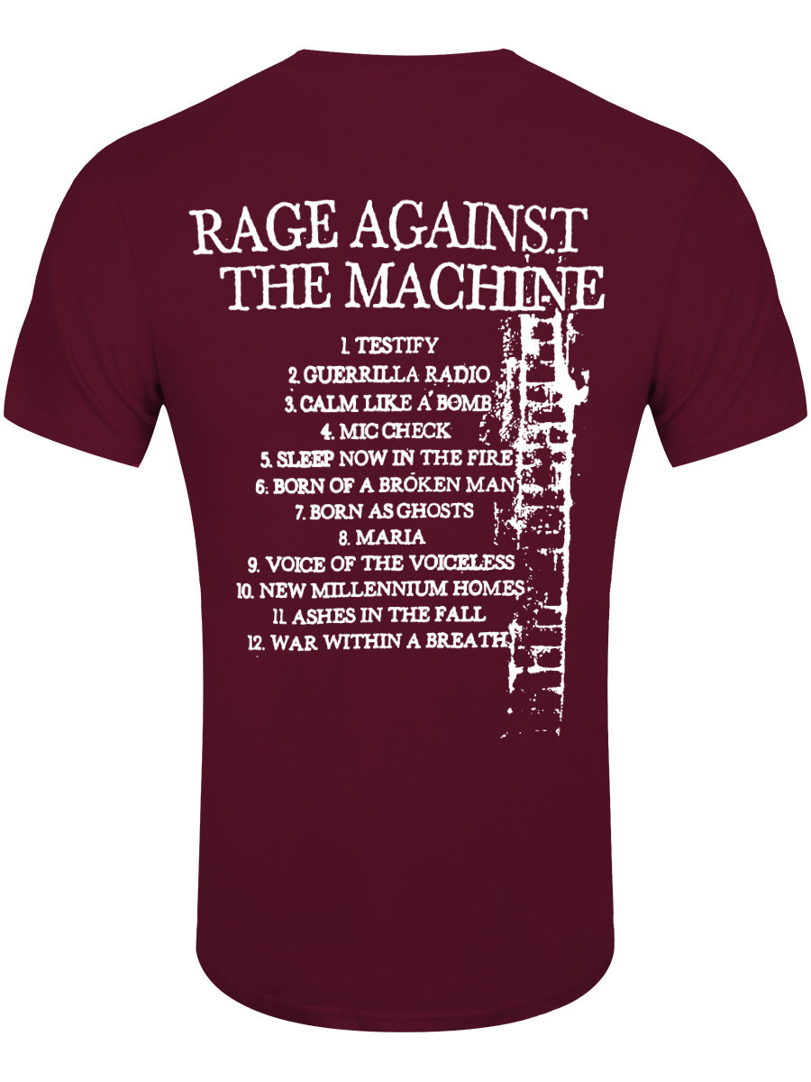 Rage Against The Machine BOLA Album Cover Men's Maroon T-Shirt
