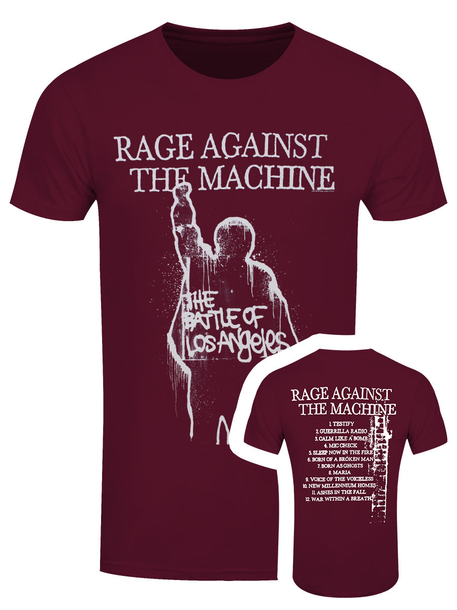 Rage Against The Machine BOLA Album Cover Men's Maroon T-Shirt