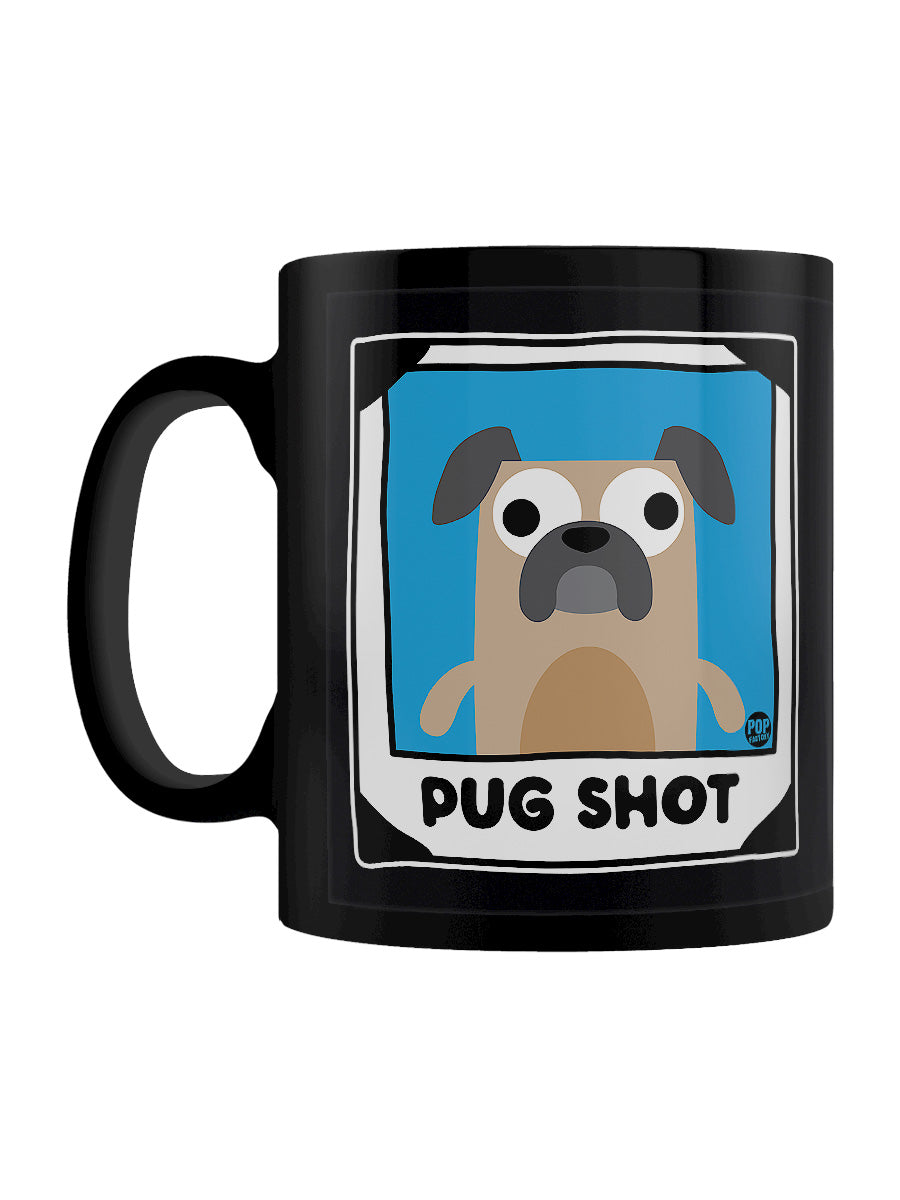 Pop Factory Pug Shot Black Mug