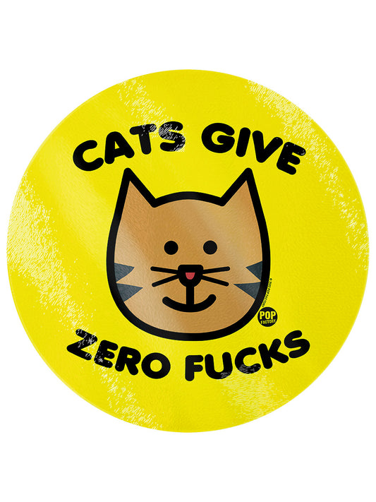 Pop Factory Cats Give Zero Fucks Circular Chopping Board