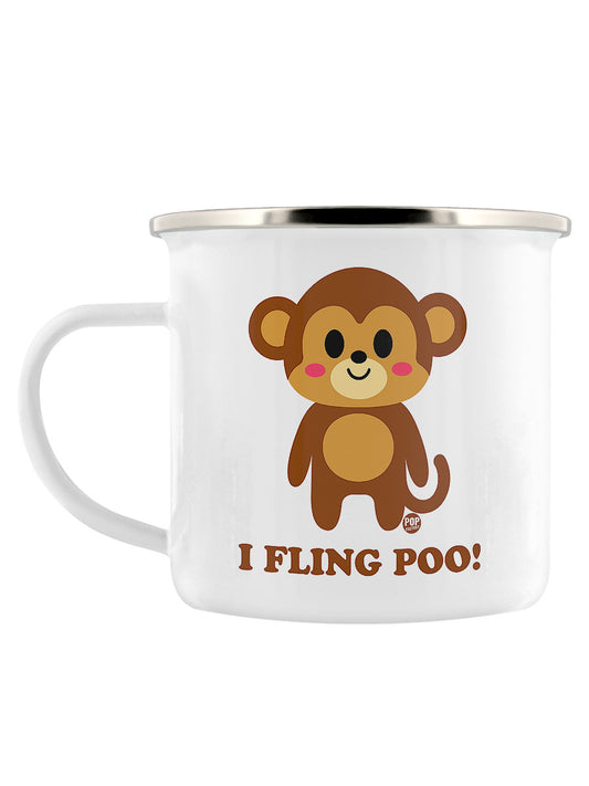 Pop Factory I Fling Poo! Enamel Mug