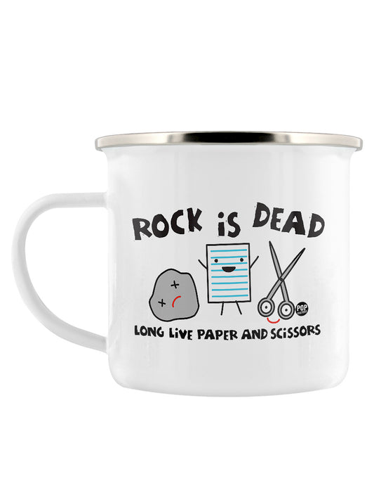 Pop Factory Rock Is Dead Enamel Mug
