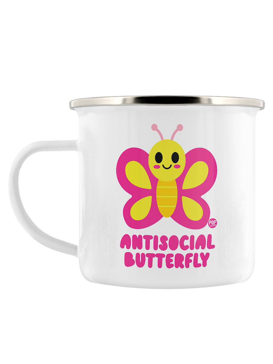Pop Factory Antisocial Butterfly Enamel Mug