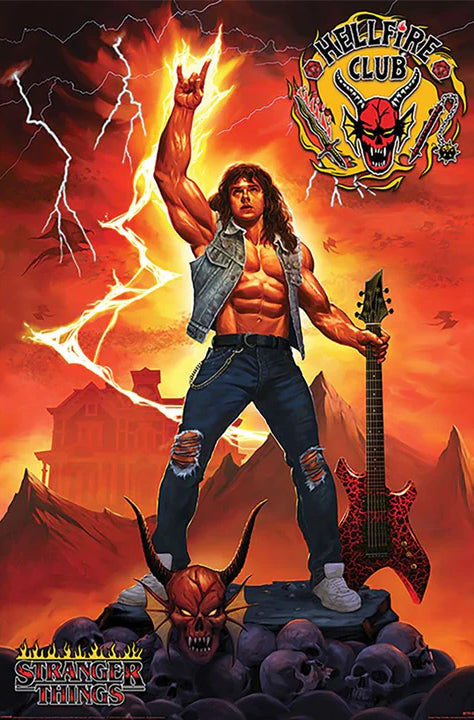 Stranger Things 4 Hellfire Club Rock God Poster