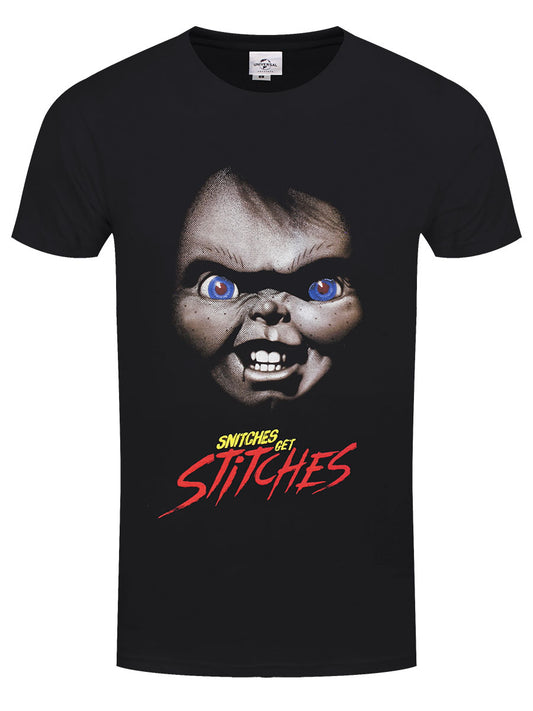 Childs Play Snitches Get Stitches Men's Black T-Shirt