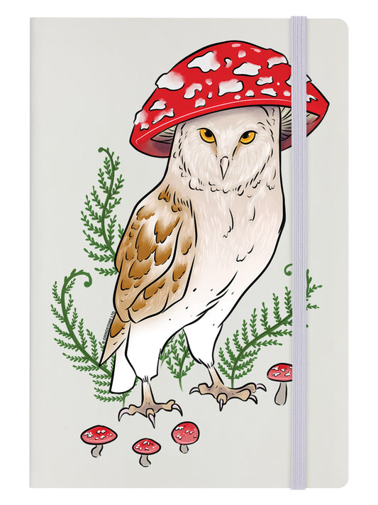 Foraging Familiars Owl Cream A5 Hard Cover Notebook