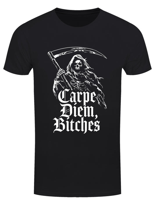 Reaper Carpe Diem, Bitches Men's Black T-Shirt