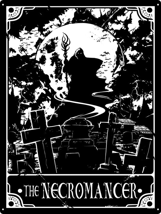 Deadly Tarot The Necromancer Tin Sign