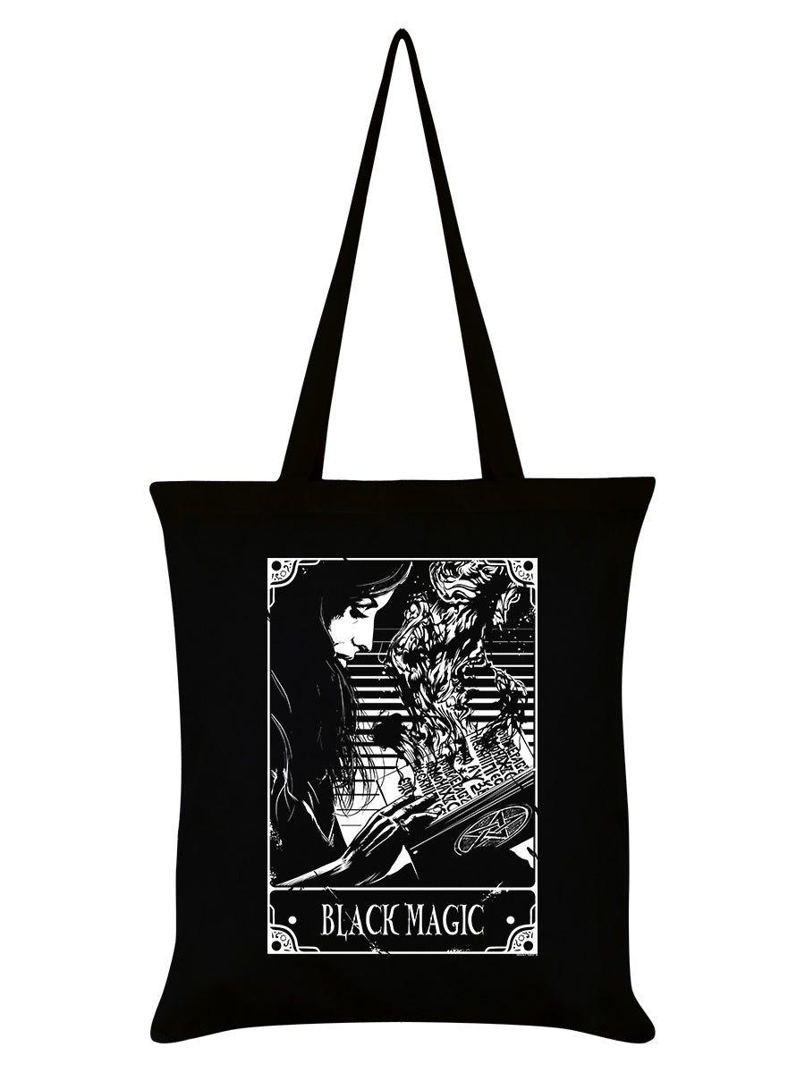 Deadly Tarot Black Magic Black Tote Bag