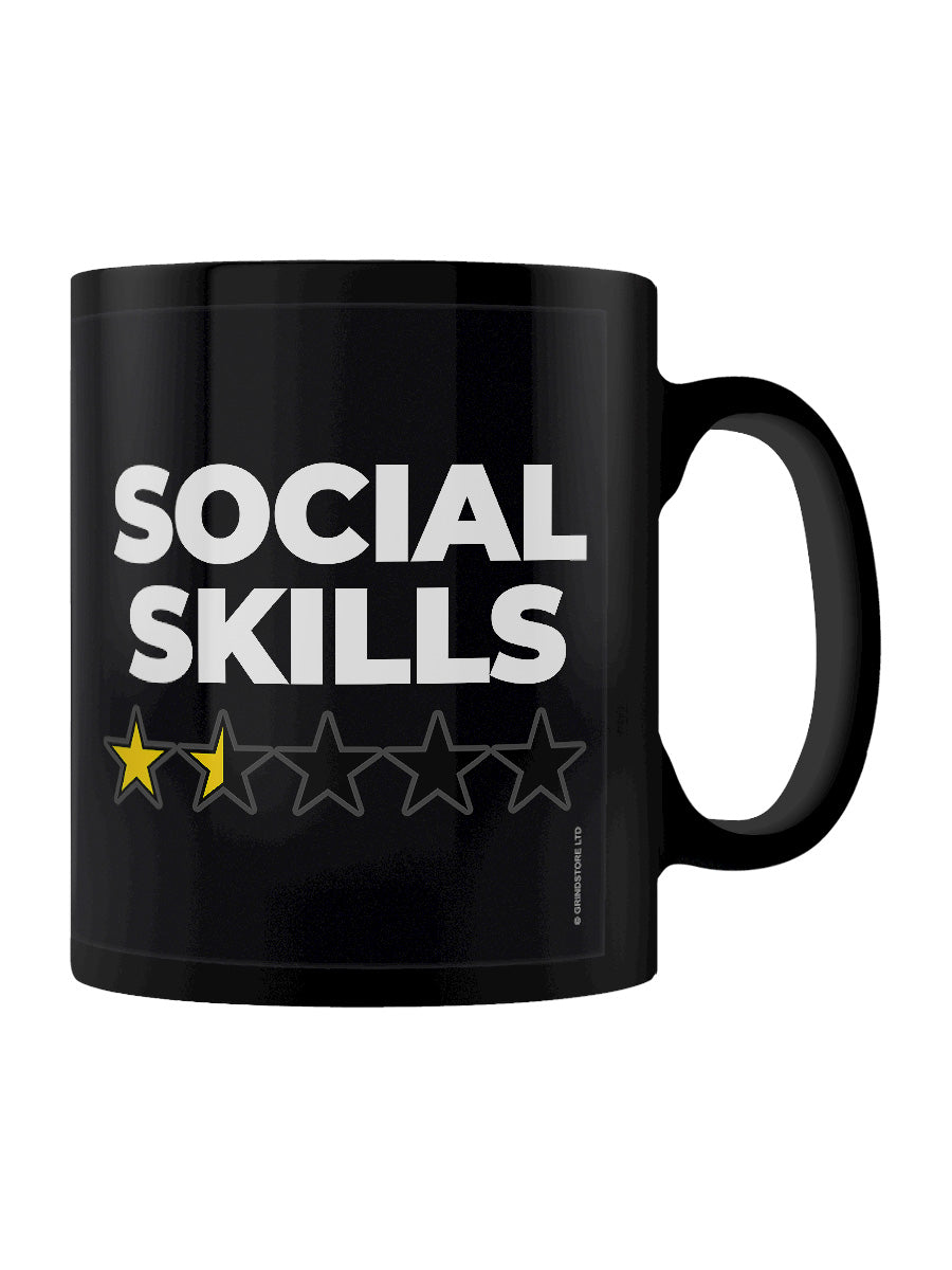 1 Star Social Skills Black Mug