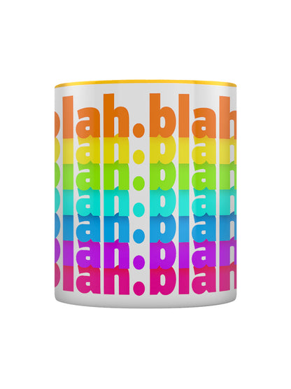 Blah Blah Blah Yellow Inner 2-Tone Mug