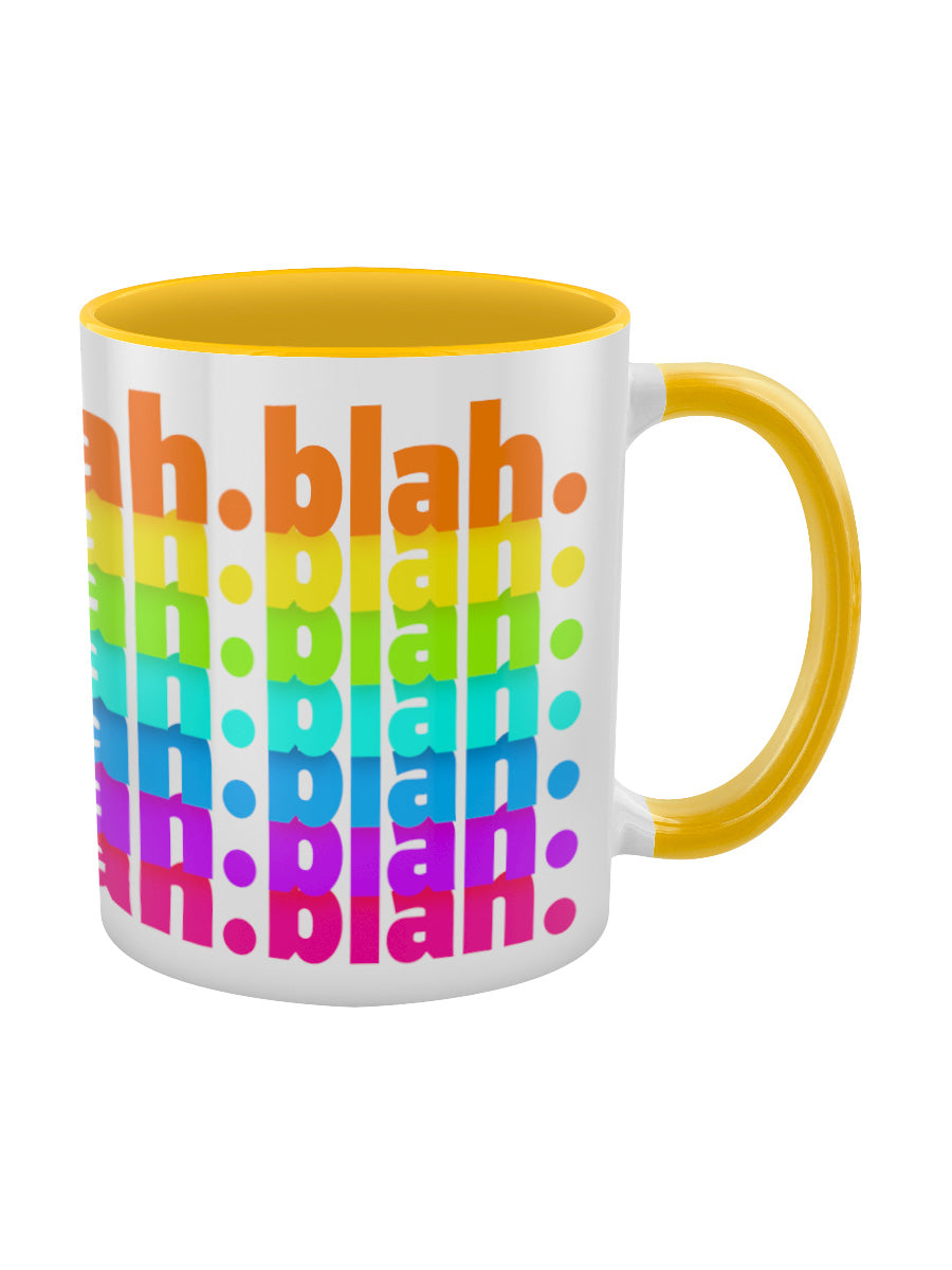 Blah Blah Blah Yellow Inner 2-Tone Mug