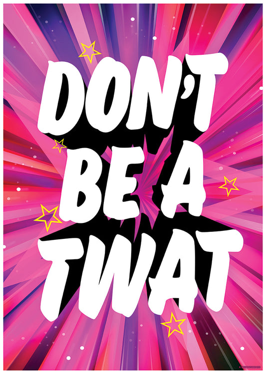 Don't Be A Twat Mini Poster