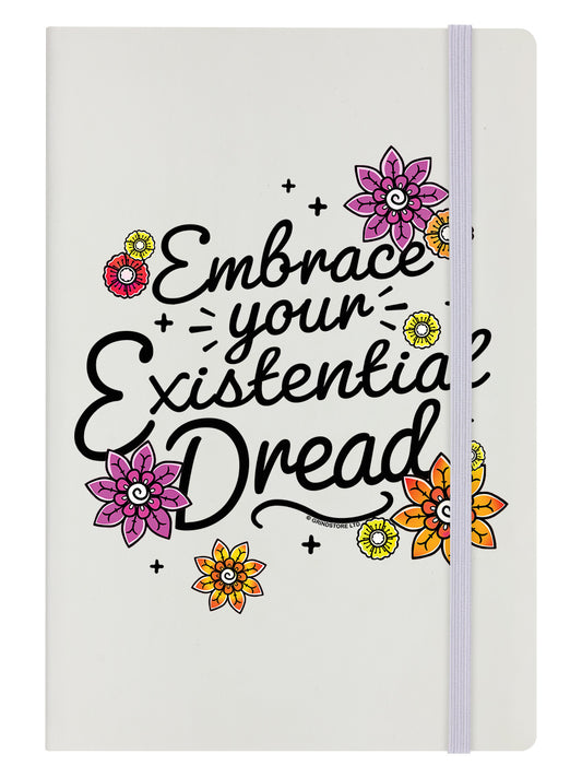 Embrace Your Existential Dread Cream A5 Hard Cover Notebook