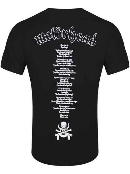 Motörhead March Or Die Lyrics Men's Black T-Shirt