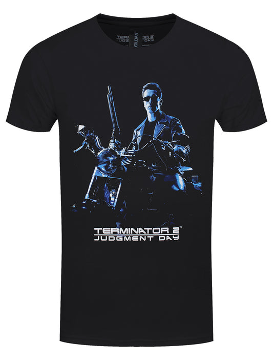 The Terminator Bike Pose Men's Black T-Shirt