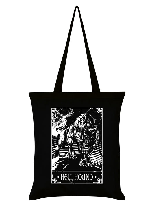 Deadly Tarot Hell Hound Black Tote Bag