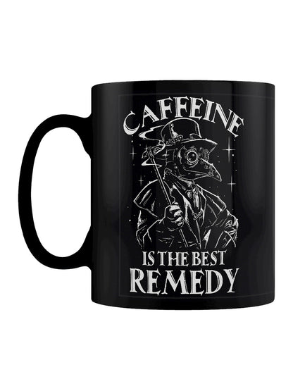 Plague Doctor Caffeine Is The Best Remedy Black Mug