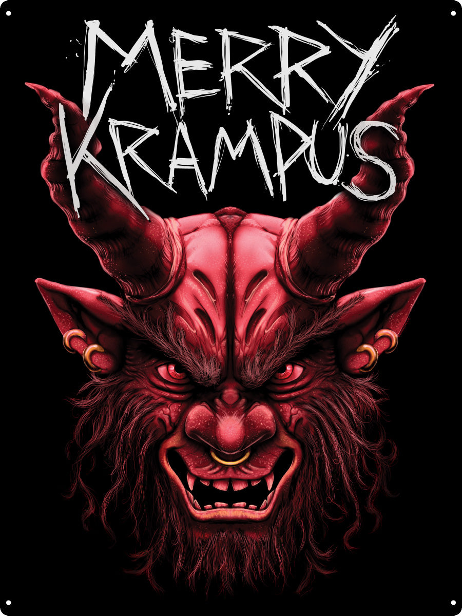 Merry Krampus Tin Sign
