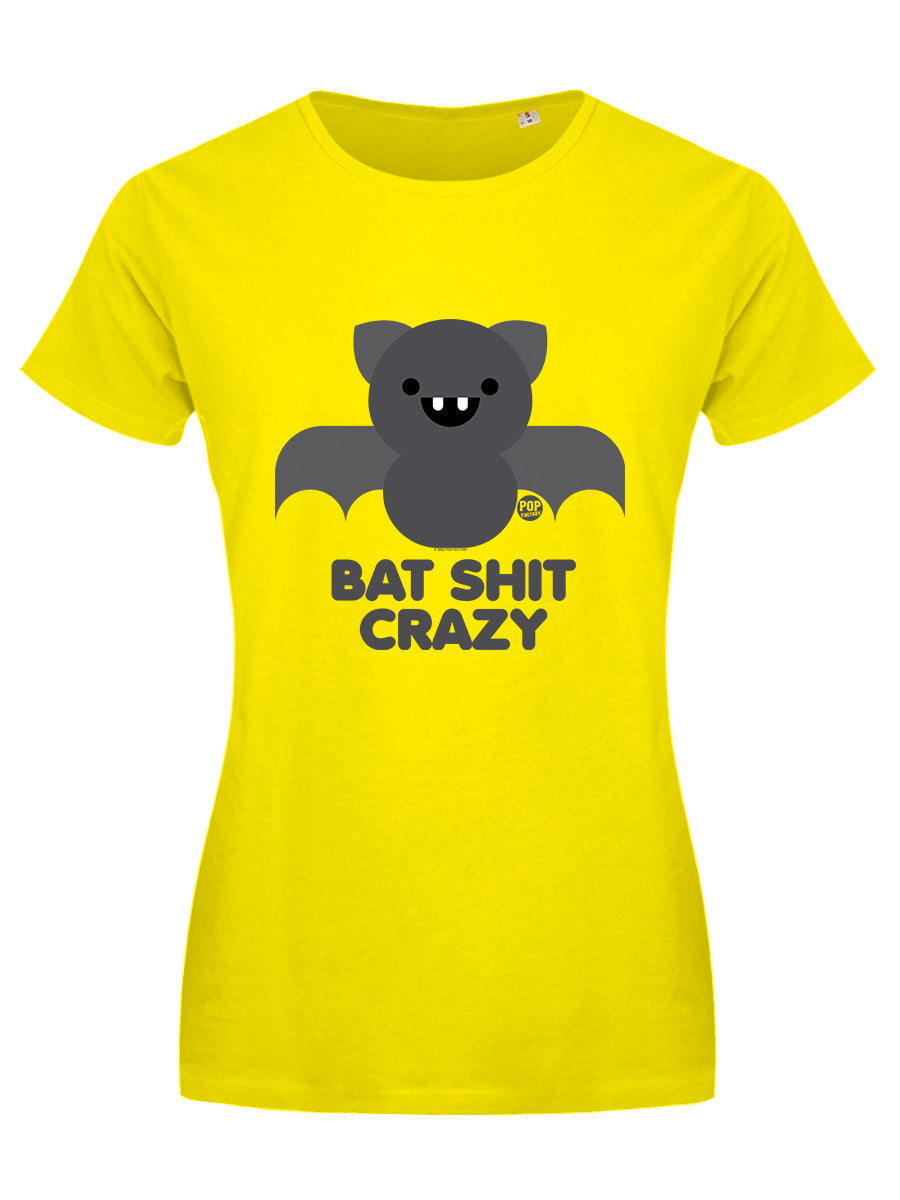 Pop Factory Bat Shit Crazy Ladies Yellow T-Shirt