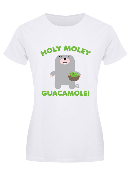 Pop Factory Holy Moley Guacamole! Ladies White T-Shirt