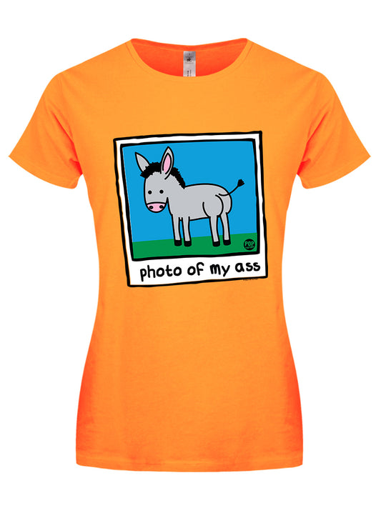 Pop Factory Photo of My Ass Ladies Apricot T-Shirt