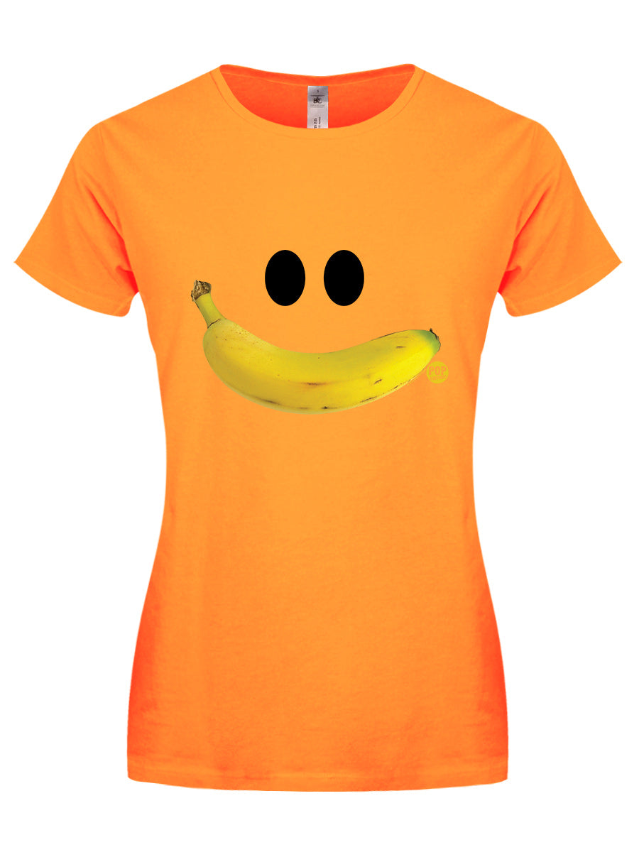 Pop Factory Banana Smile Ladies Apricot T-Shirt