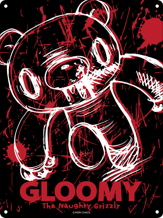 Gloomy Bear Spatter Sketch Mini Tin Sign