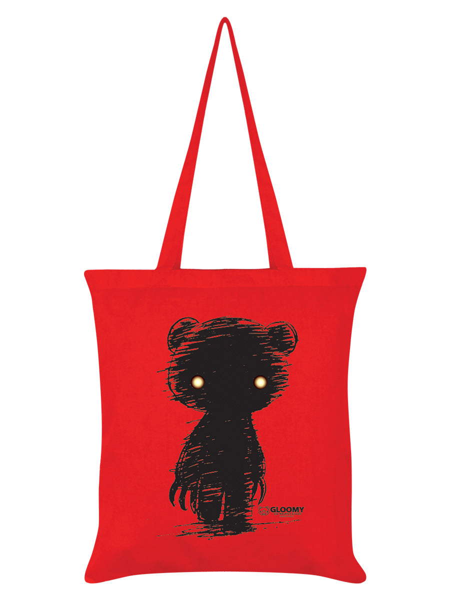 Gloomy Bear Creature Of The Night Red Tote Bag
