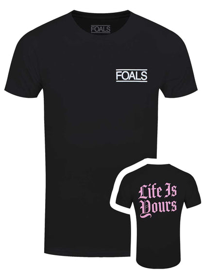 Foals Life Is Yours Text Men's Black T-Shirt