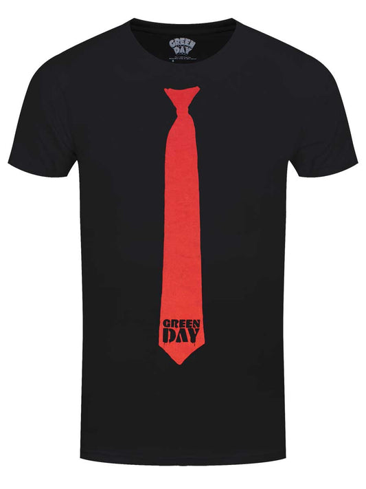 Green Day Tie Men's Black T-Shirt
