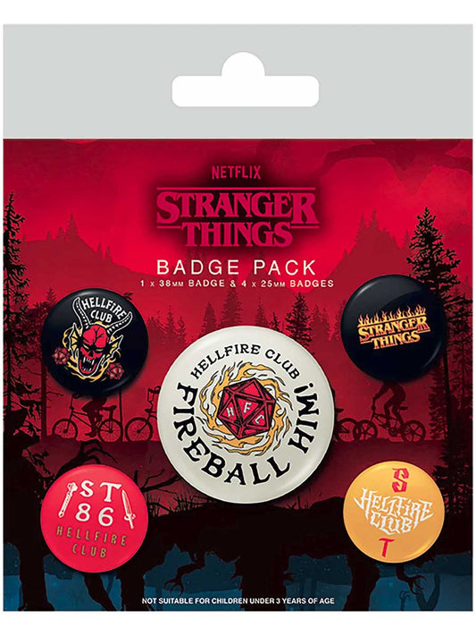 Stranger Things 4 Hellfire Club Badge Pack